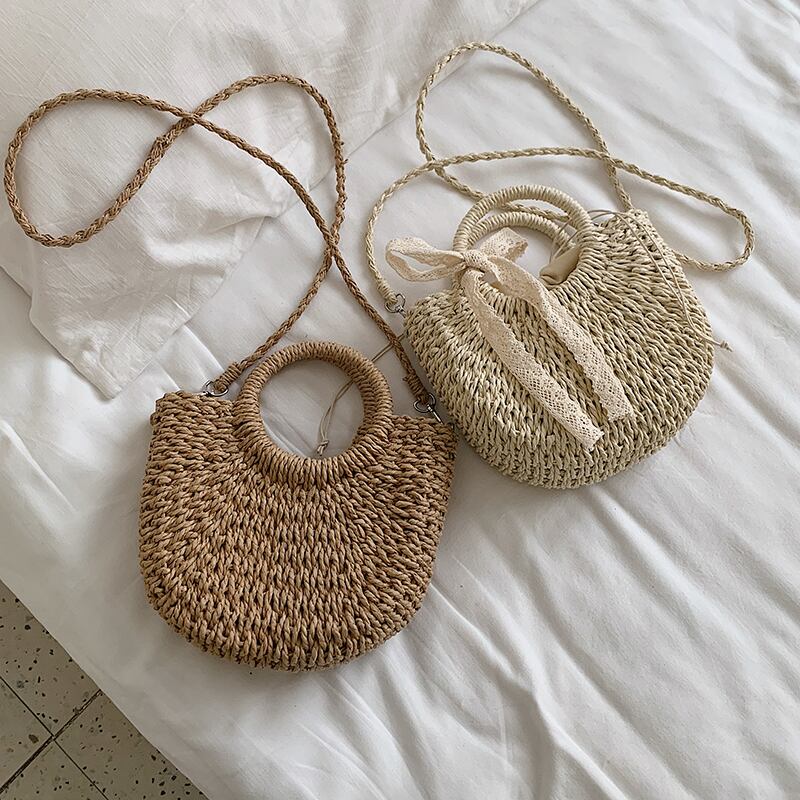 ネット赤気質スモールバッグ女性2020新しい波バージョン野生のメッセンジャーバッグファッションユニークなストローバッグハンドバッグ Tiancai_Wing_Bag0472795