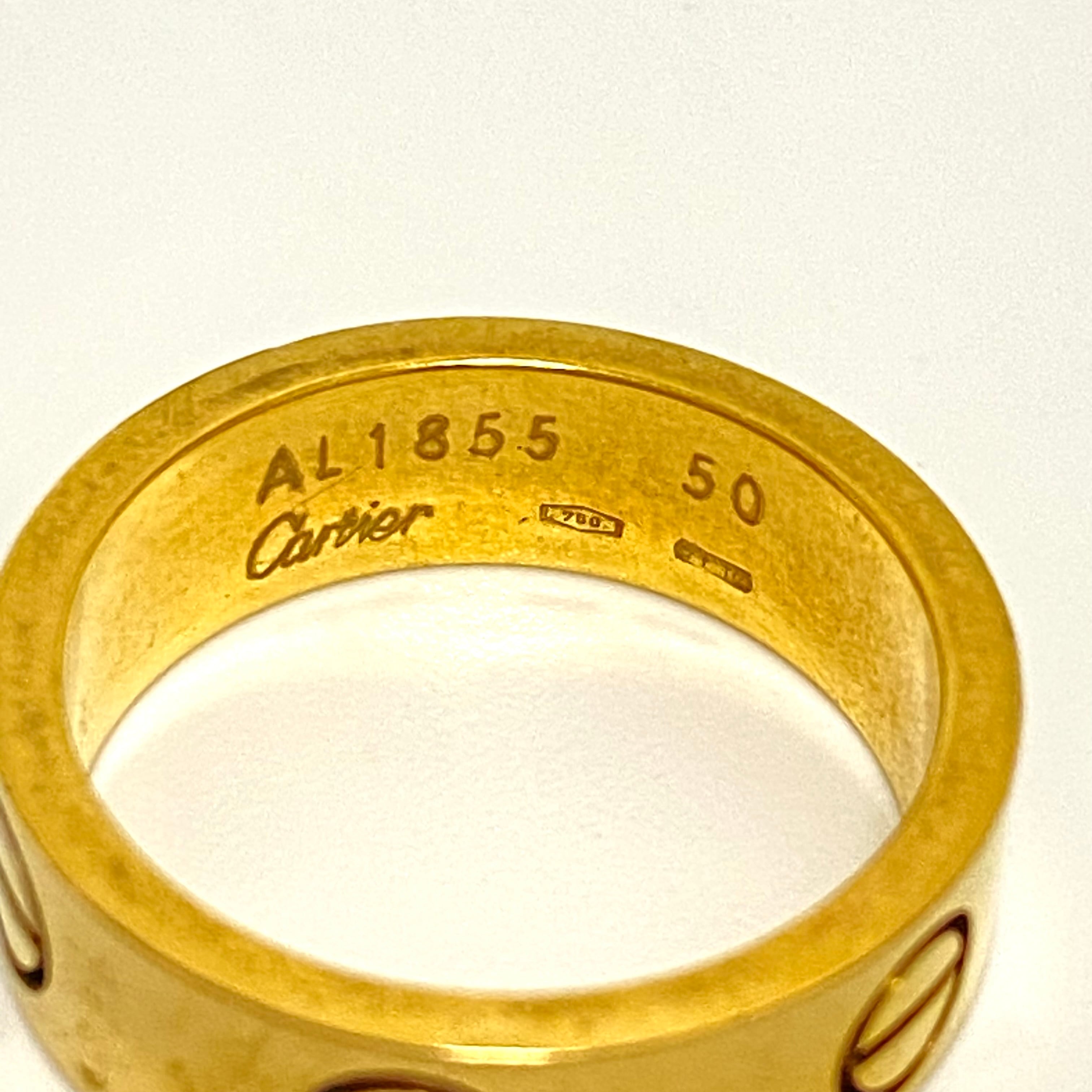 Cartier カルティエ ミニラブリング YG イエローゴールド #50 指輪 