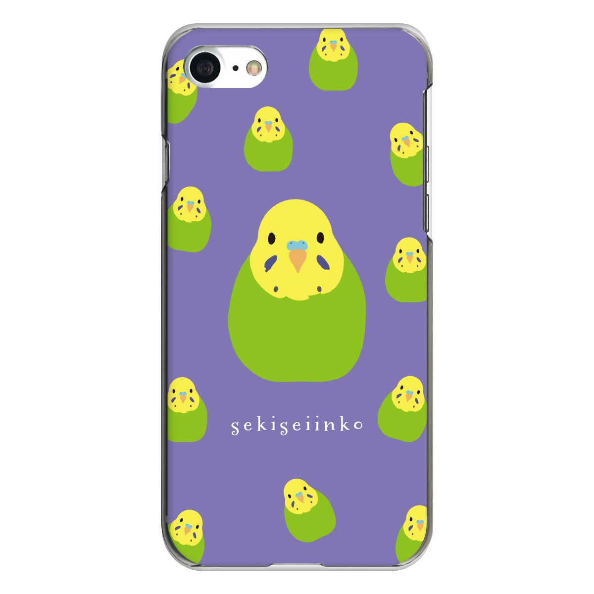 iPhone対応 スマホ ハードケース クリア インコ グリーン ミックス インコ 動物 デザイナーズ 【iPhone17 / iPhone16e / AQUOS / Xperia 他 iPhone / Android ほぼ全機種対応】 |desr3549