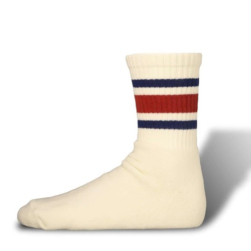 DECKA QUALITY SOCKS 80's Skater Socks | Short Length　Burgundy