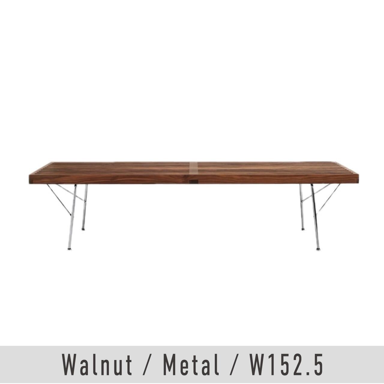 Herman Miller ネルソンプラットフォームベンチ ネルソン プラットフォーム ベンチ / W152.5cm / ウォルナット