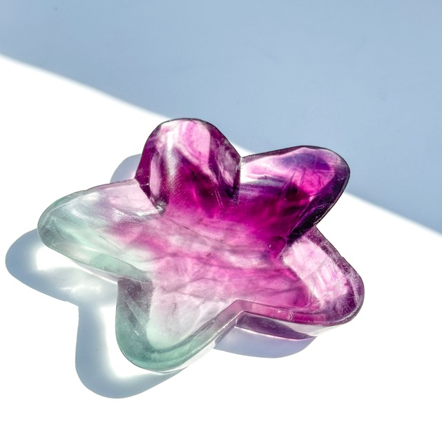 レインボーフローライト星型のうつわ02◇ RainbowFluorite ◇天然石・鉱物・パワーストーン・インテリア