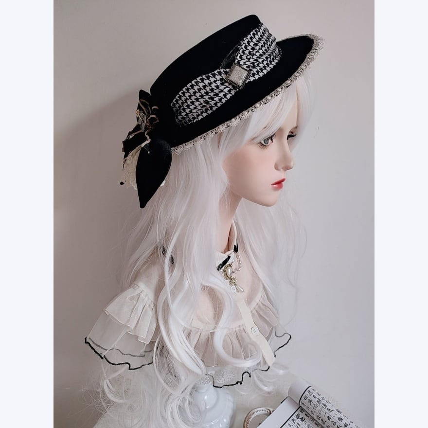 ロリィタ クラシカル ブラウン ヴァイオリン モチーフ ハット 帽子