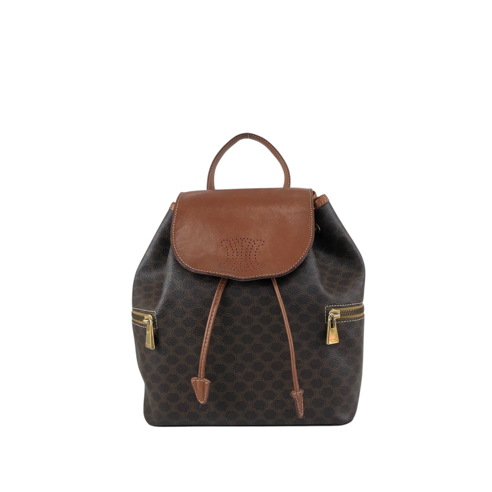 美品✨CELINE セリーヌ マカダム PVCレザー ボストンバッグ トリオンフ CELINE セリーヌ マカダム バックパック ブラウン トリオンフ PVC