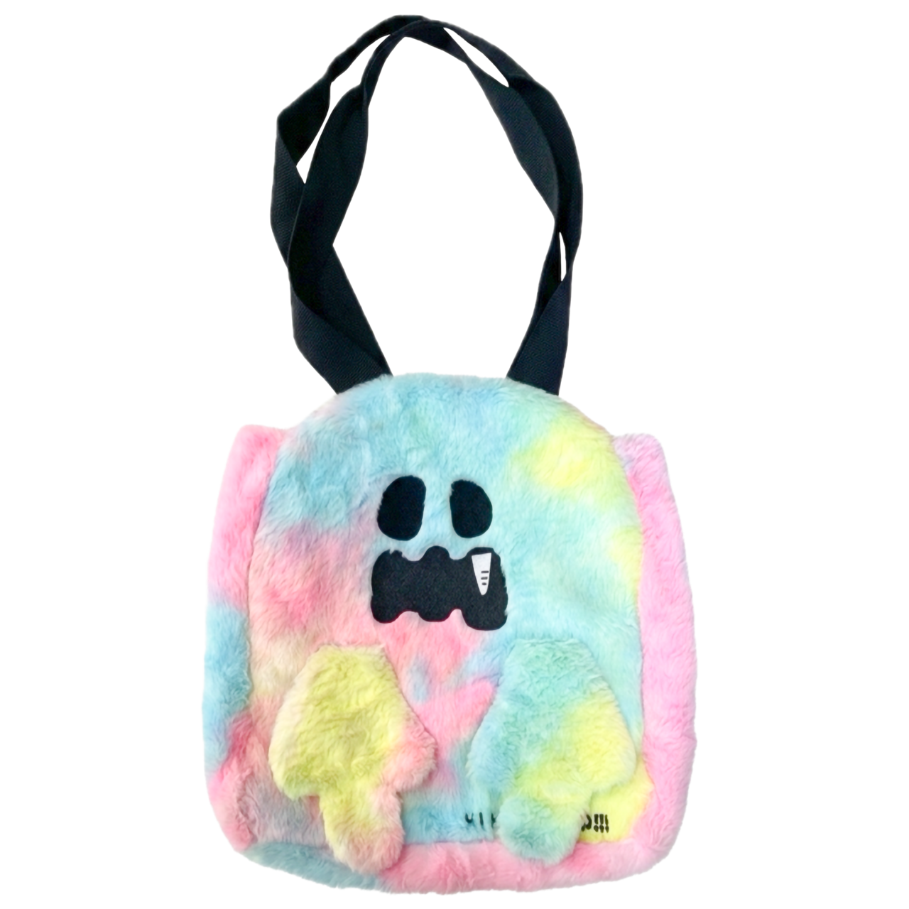 WHERE DID YOU GET THAT!? GHOST BAG【会話のきっかけ服。】「そのバッグ、すごいですね！」で繋がるカラフルファーレインボーオバケトートバッグ　A4対応【無言で視線独占】 - 1