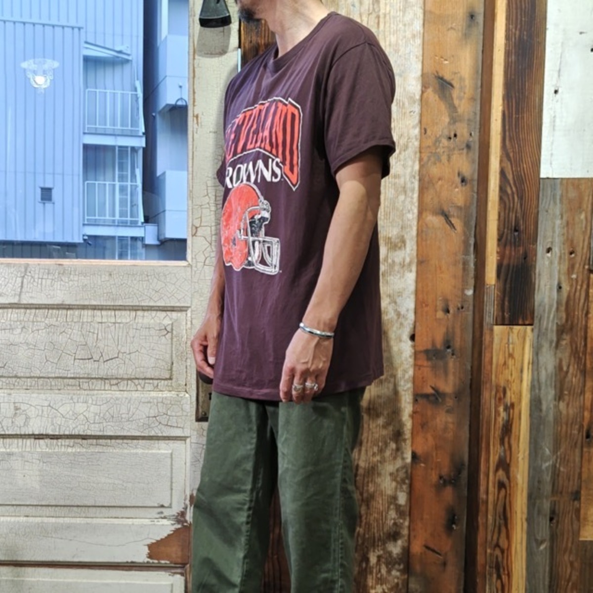 1980s Champion NFL Print T-Shirt Size XL / チャンピオン トリコ 