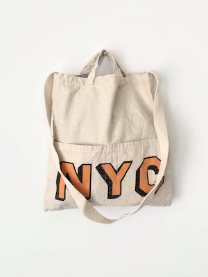 トートバッグ "NYC" ロゴ ショルダーバッグ /  Twill Bag "NYC" UNDERLINE