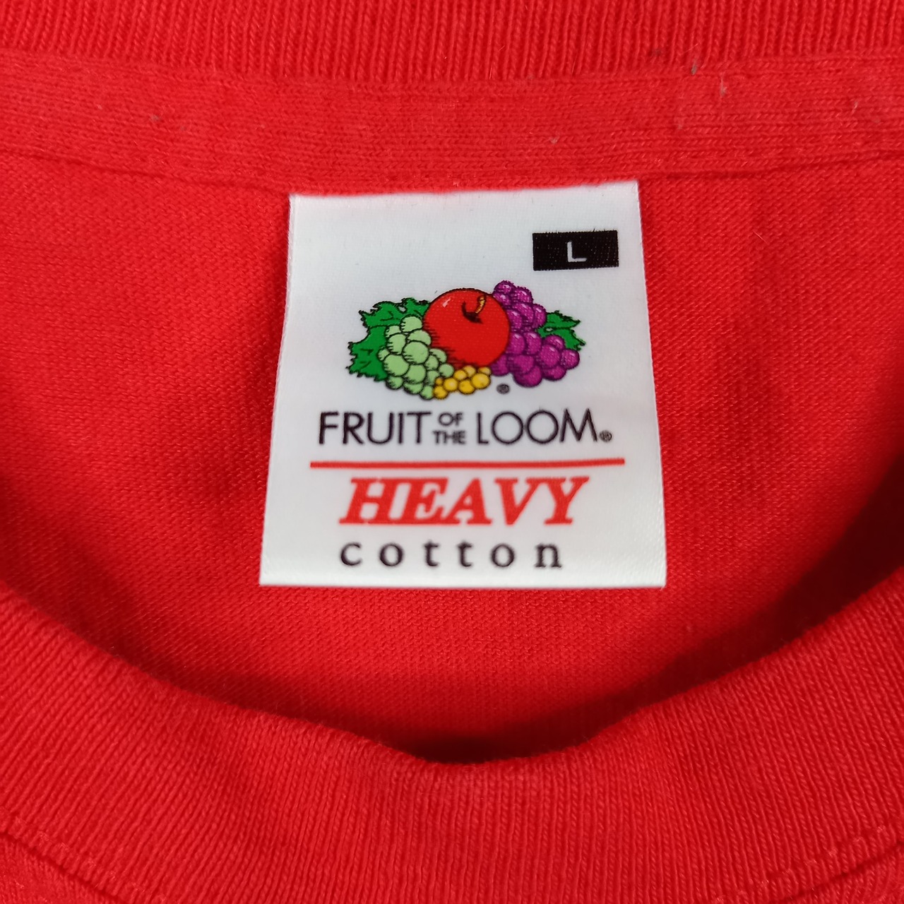 90s　フルーツオブザルーム　半袖　プリントTシャツ　モハメド・アリ　レッド　L