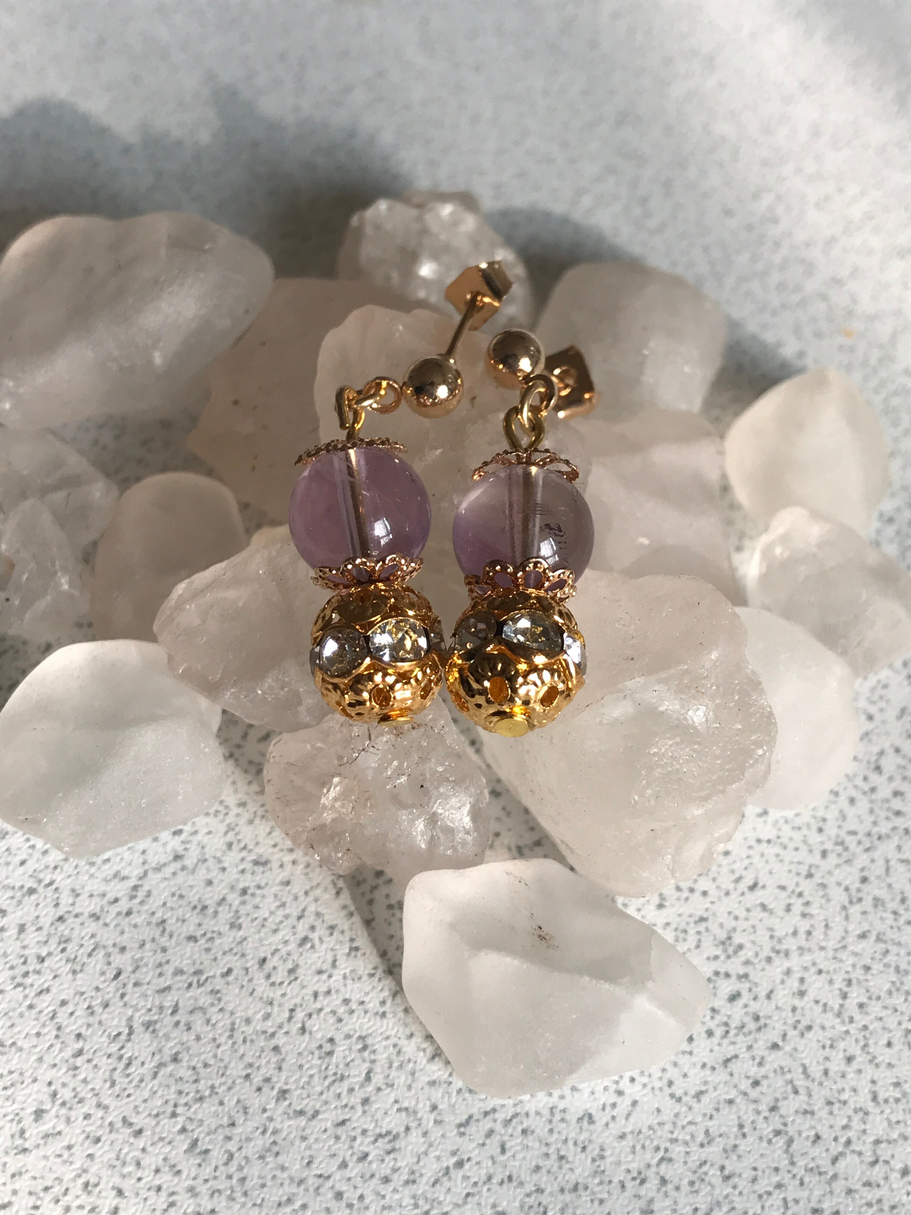 お好きな天然石で作るピアスpart2