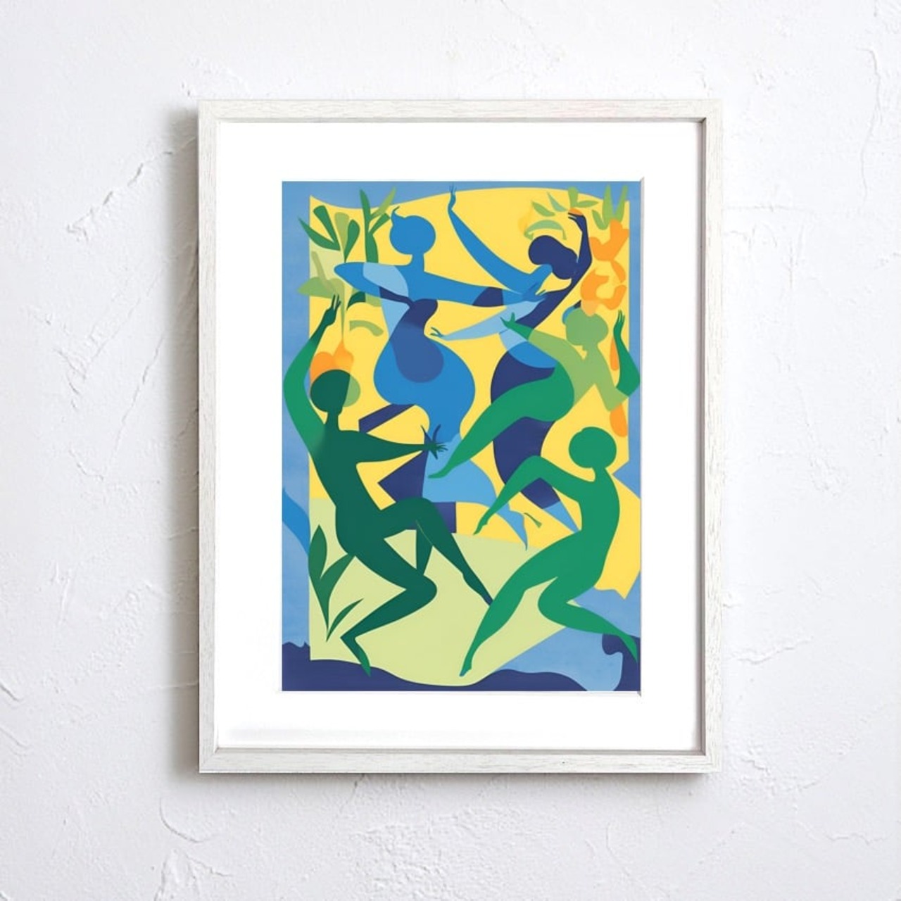 Dance of Harmony｜生命のリズムが響く抽象アートポスター｜鮮やかな色彩と調和が空間にエネルギーと幸福感を灯すインテリアA4ポスター