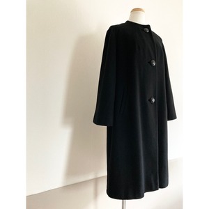 1960s Union Made ILGWU Black Cashmere Coat