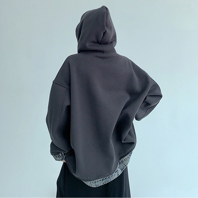 Denim layered hoodie A00254