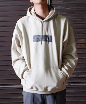 Needle Punch Box Logo PO Hoody -beige <LSD-BJ3T3>