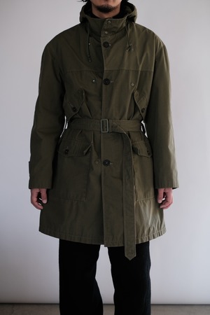 VINTAGE / M-47 Type Military Style Hooded Coat
