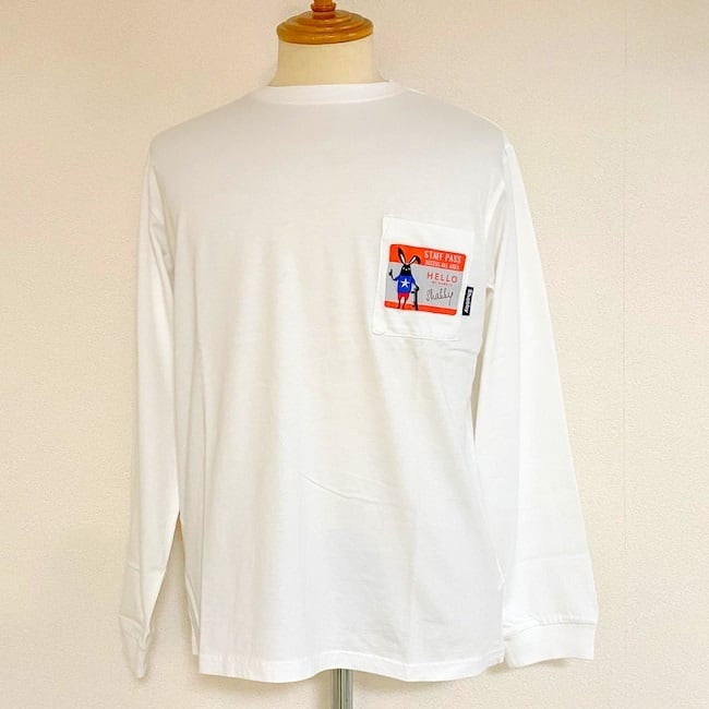 Shabby Pocket 「STAFF PASS」L/S T-shirts Off White | 武蔵小杉の