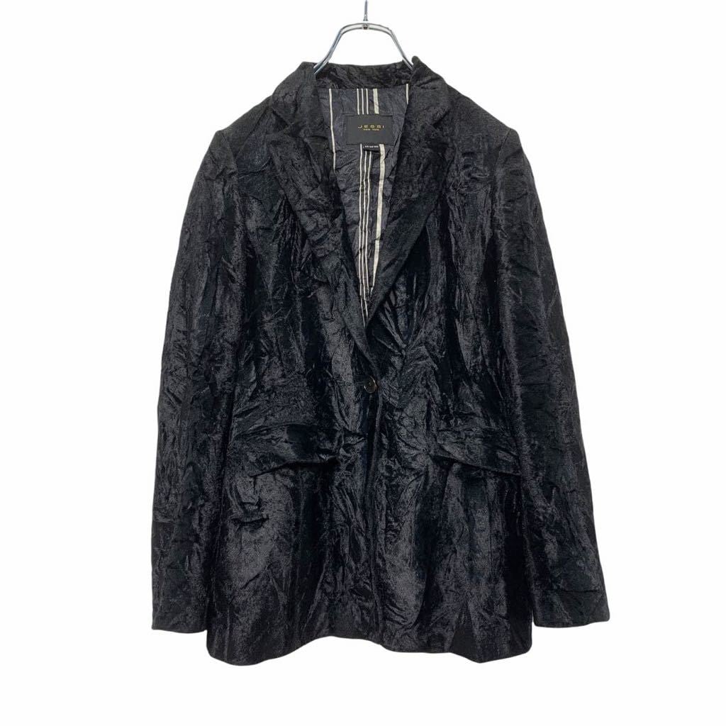 JESSI ベロア テーラードジャケット Mサイズ ウィメンズ 黒 ブラック