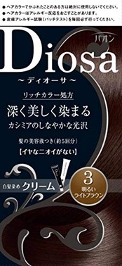 パオン ディオーサ クリーム 3 明るいライトブラウン 40g+40g 髪の美容液10g