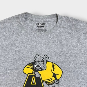 【GILDAN】カレッジ エイドリアン大学 ADRIAN COLLEGE ロゴ イラスト Tシャツ X-LARGE ビッグサイズ US古着