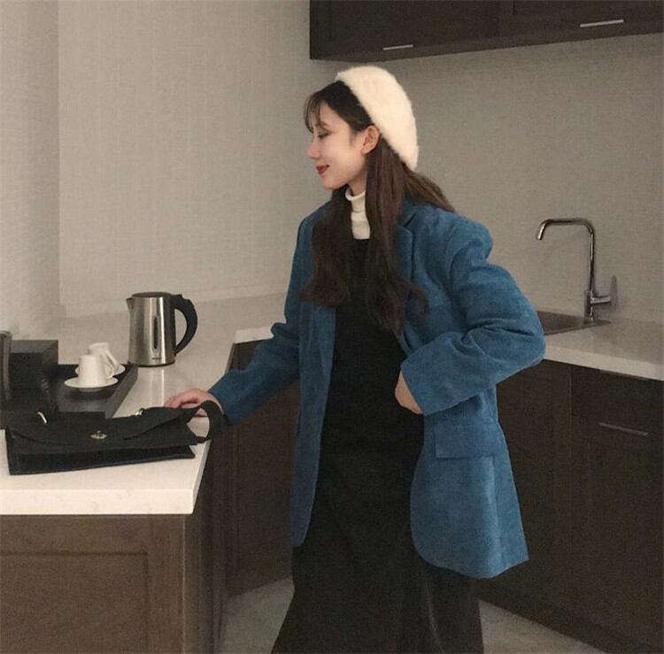 飄々とした新しいデザイン 早い者勝ち トップス カジュアル スーツ ブラウス コート 中・長セクション