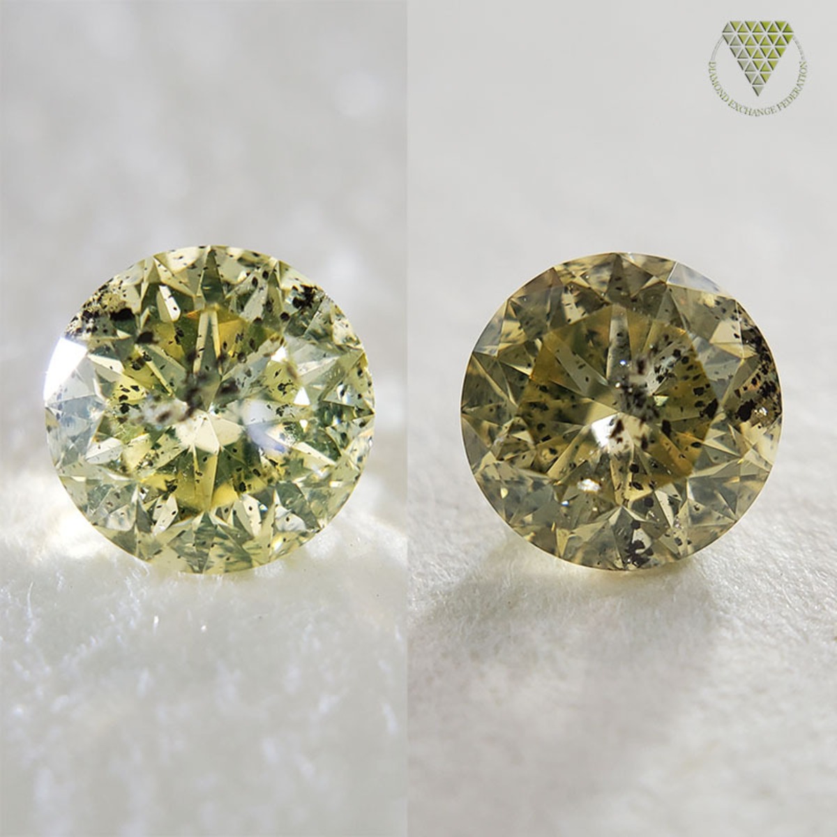 0.167 ct F. D. Br. Grn. Yellow 天然 ダイヤ Amazon | イエロー 