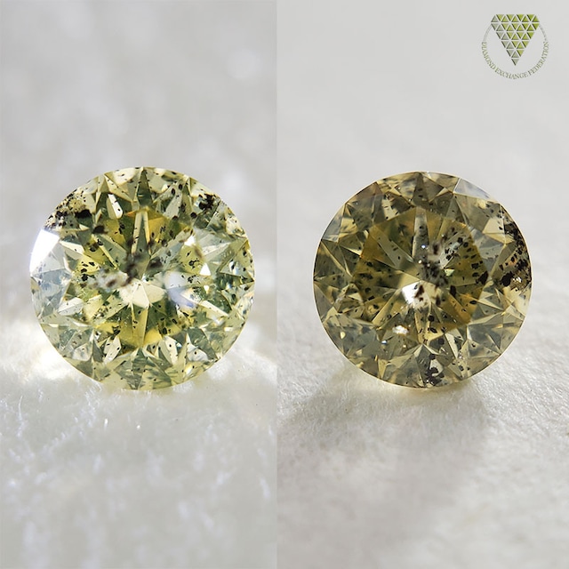 0.316 ct Fancy Brownish Greenish Yellow I1 CGL 天然 イエロー ダイヤモンド ラウンド シェイプ