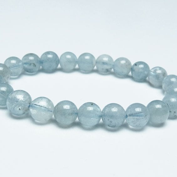 アクアマリン ブレスレット 9mm 一点物 111-38469