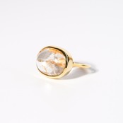 【9号-B】オーラクォーツ リング