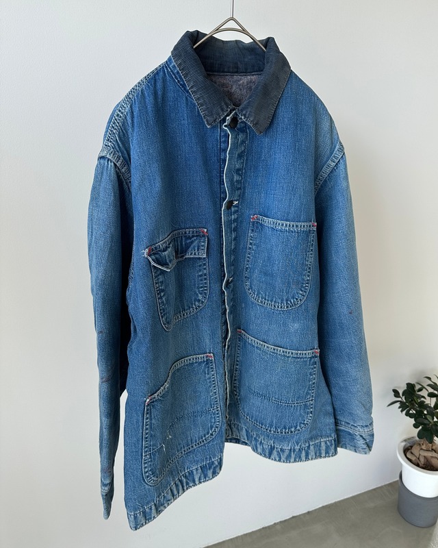 -Sears- Vintage 70s 38 Denim Coverall