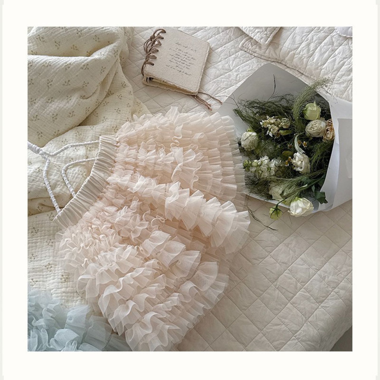 春犬柄カジュアルカーディガン