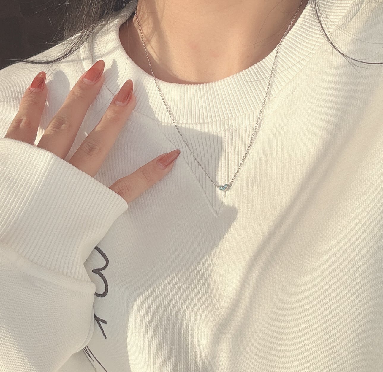 birth stone heart necklace シルバー [236] | SASSY ANGEL