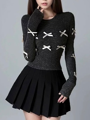 3d ribbon short knit