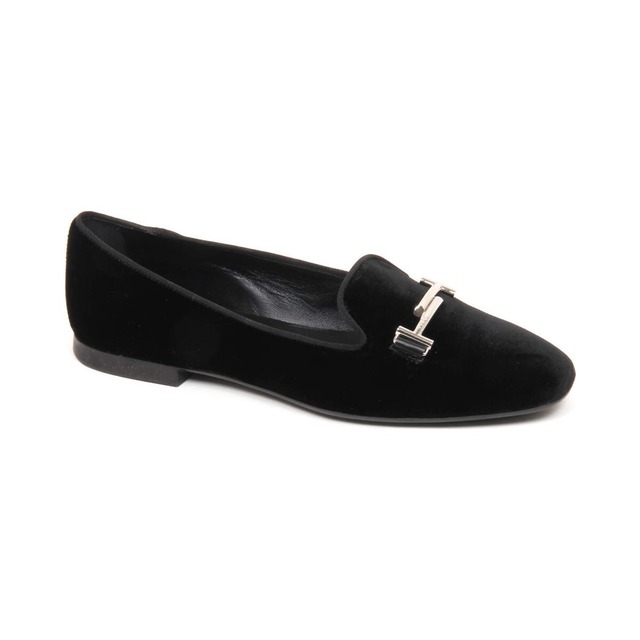 TOD'S トッズ レディース バレエシューズ ベルベット ブラック