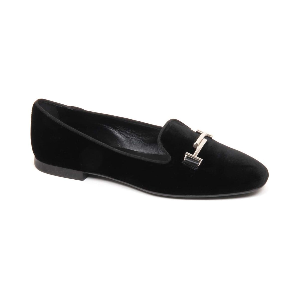 TOD'S トッズ レディース バレエシューズ ベルベット ブラック