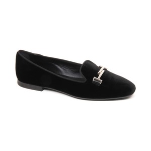 TOD'S トッズ レディース バレエシューズ ベルベット ブラック
