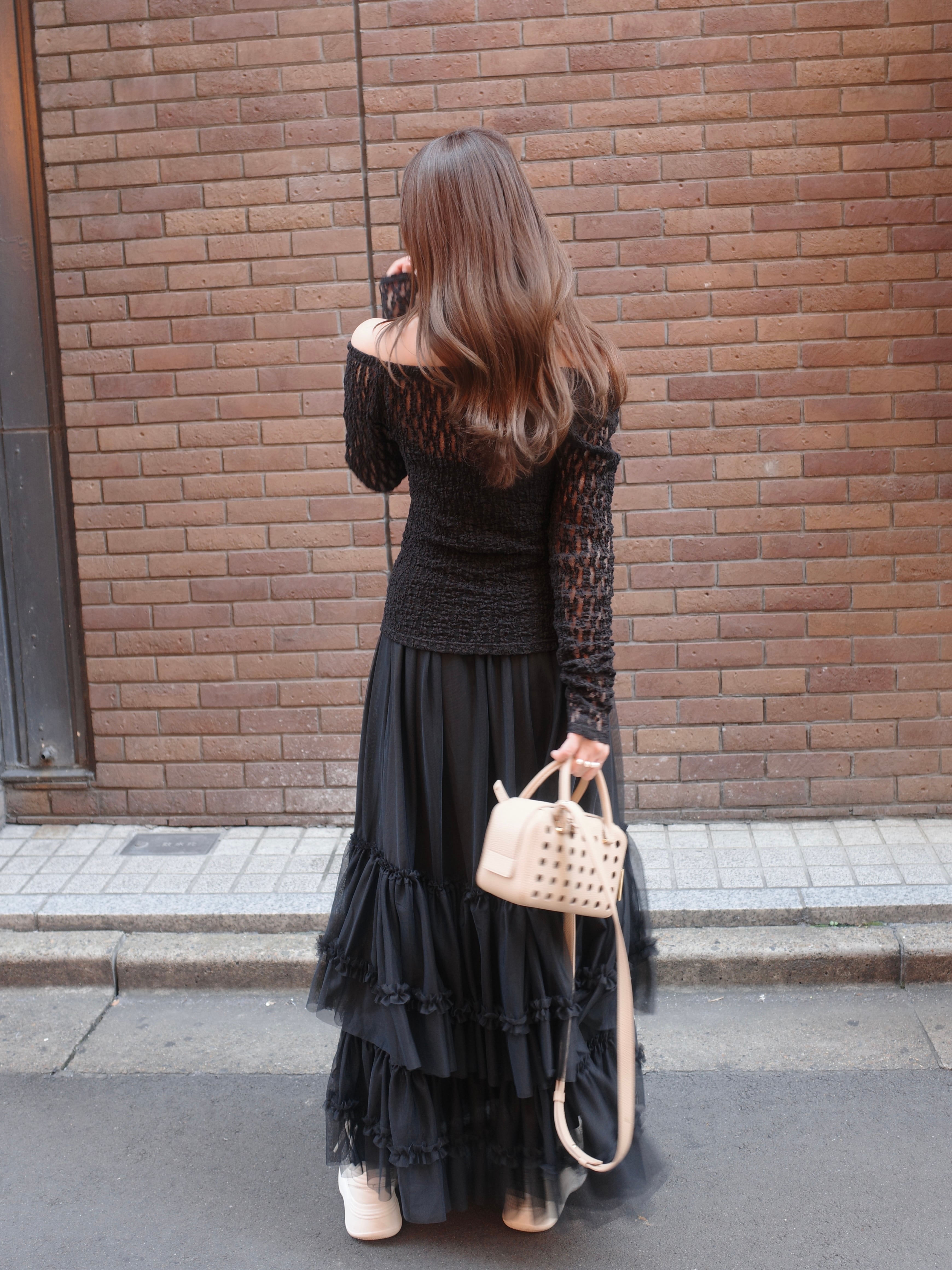 予約】lacy tops / black (6月上旬発送予定) | HYEON