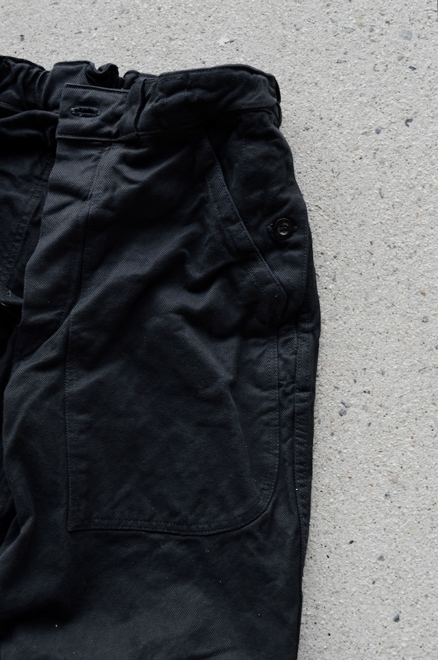 Swiss Army 80s Baker Denim Trousers Dyed Black スイス軍 デニムトラウザー 黒染め ベイカーパンツ 後期