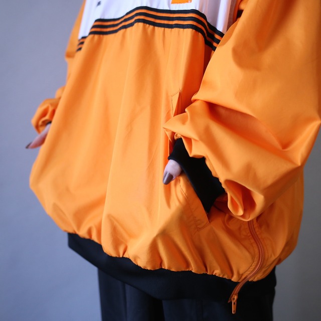 "adidas" XXL over silhouette good coloring half-zip pullover