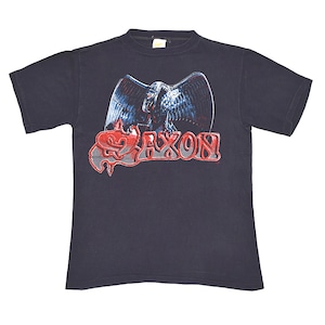 '86-87 SAXON サクソン ROCK THE NATIONS ヴィンテージTシャツ 【L相当】 @AAB1363