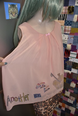 NETSU − Collage Sheer Top