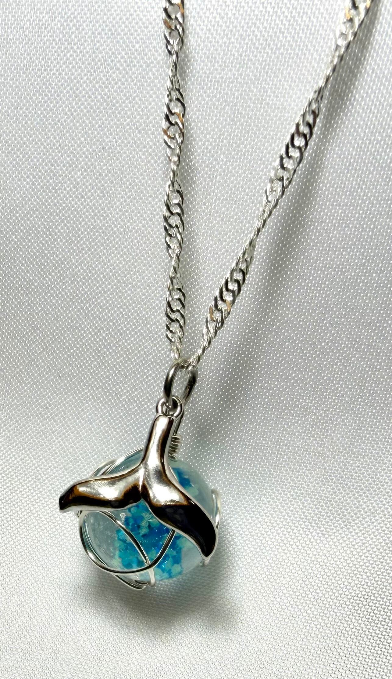 サメの歯ネックレス(オニキス・ホタルガラス) | CoralTidaStone