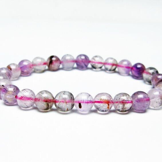 スーパーセブン ブレスレット セイクリッドセブン 7mm 一点物 メール便可 [M便 1/10] 111-46780