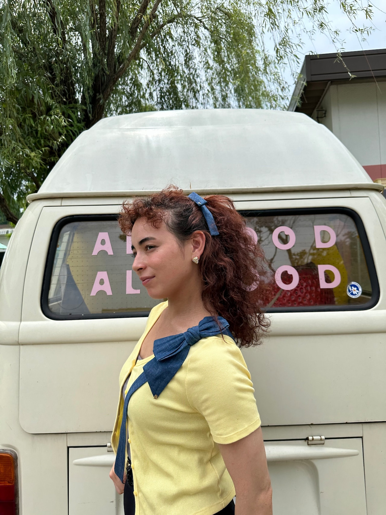 デニムリボンシュシュ