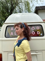 デニムリボンシュシュ