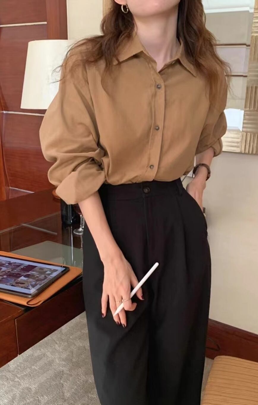 シンプルシャツ　  AJ22085-193