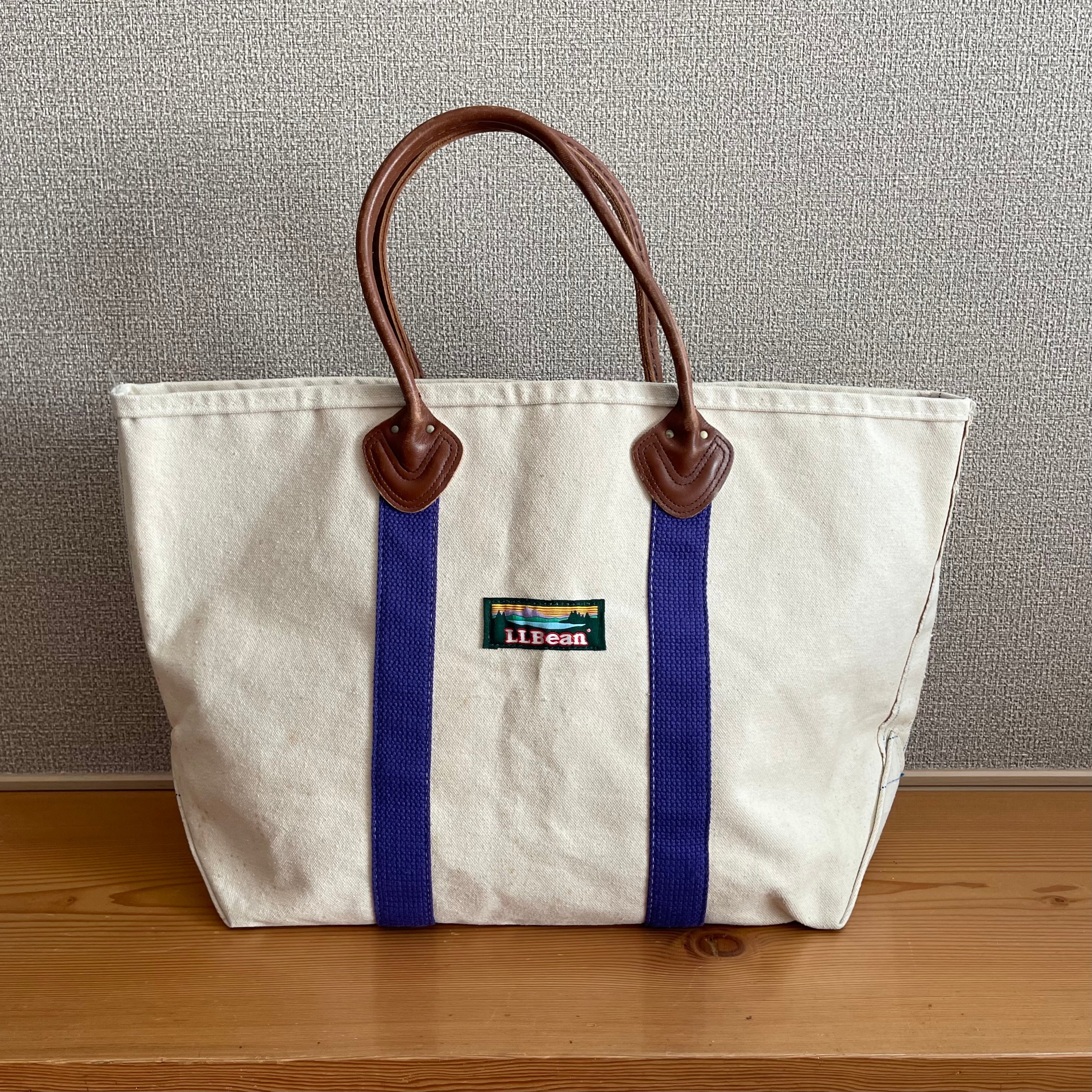 NOS Lsize】80s L.L.bean トートバッグ BOAT AND TOTE レザーハンドル