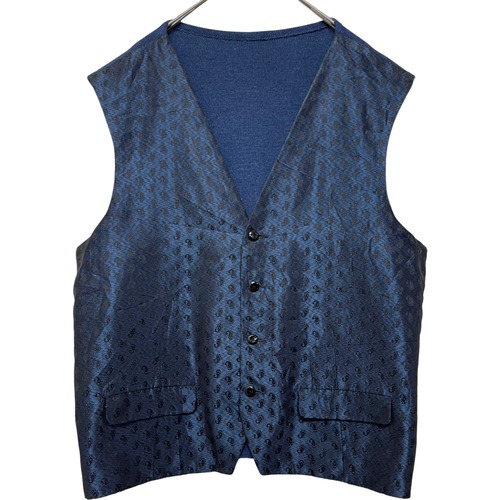 『美品 paisley design jacquard knit big silhouette over size Vest』USED 古着 ヴィンテージ ペイズリー ジャガード ニット ビッグ シルエット オーバー サイズ ベスト