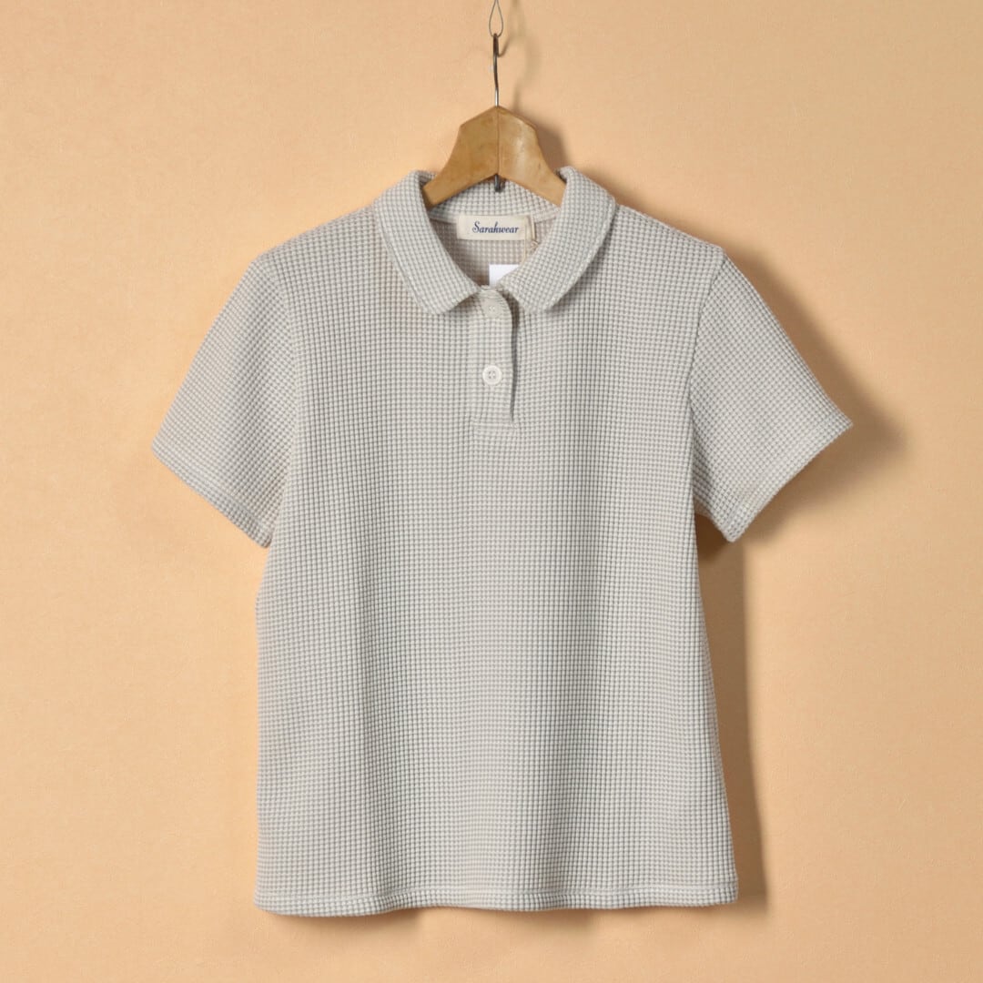 Sarahwear サラウエア ワッフルポロシャツ・ベージュ【送料無料】