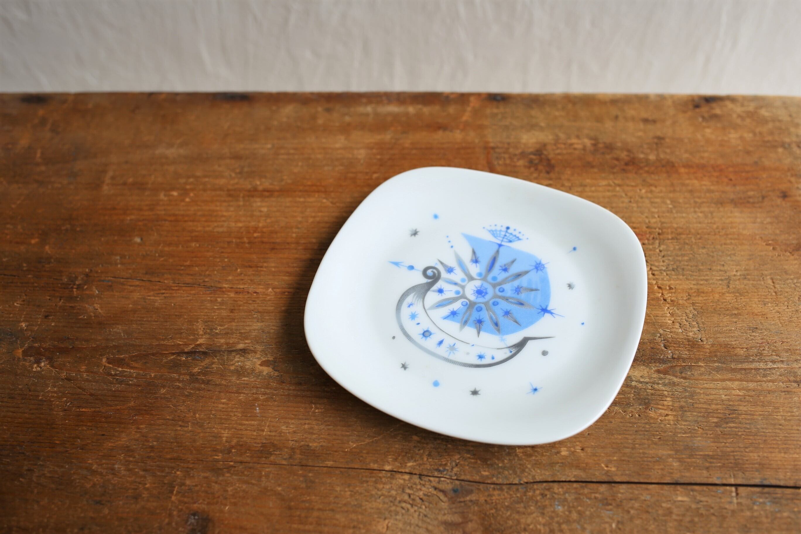 フランス アンティーク ヴィンテージ 『UTA』 陶器 リモージュ トレイ N-03597