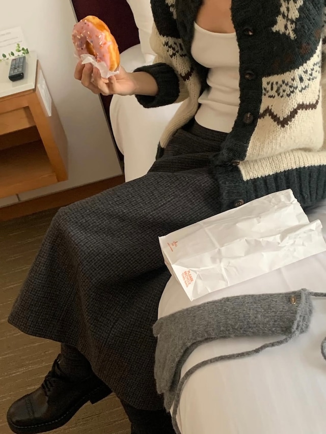 (予約) JINSIM / Solla wool skirt 1color