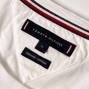 TOMMY HILFIGER トミーヒルフィガー ロゴデザイン 半袖 Tシャツ XL/ホワイト メンズ